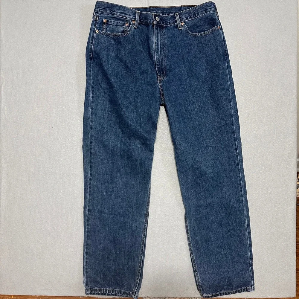 Levis 550‎ Relaxed Fit Jeans Mens 40x34 Blue Denim Tapered Leg 00550-4886